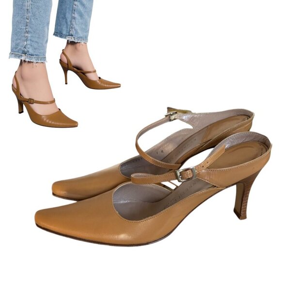 90'S HEELS VINTAGE KENNETH COLE NY MADE IN ITALY POINTED TOE PUMPS HEELS SZ. 7 - Picture 2 of 5